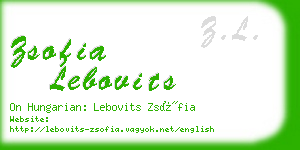 zsofia lebovits business card